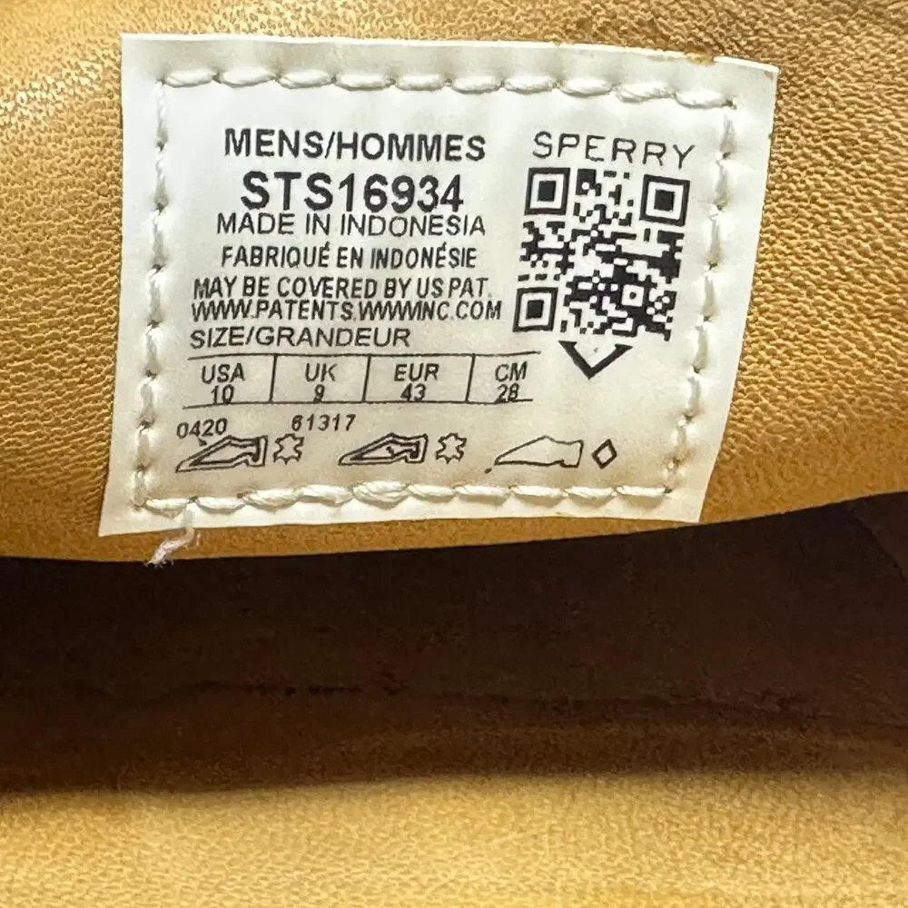 Sperry Gold Cup Leather 2-Eye Boat Shoes Mens 10 Brown Deck Casual Loafers Moc